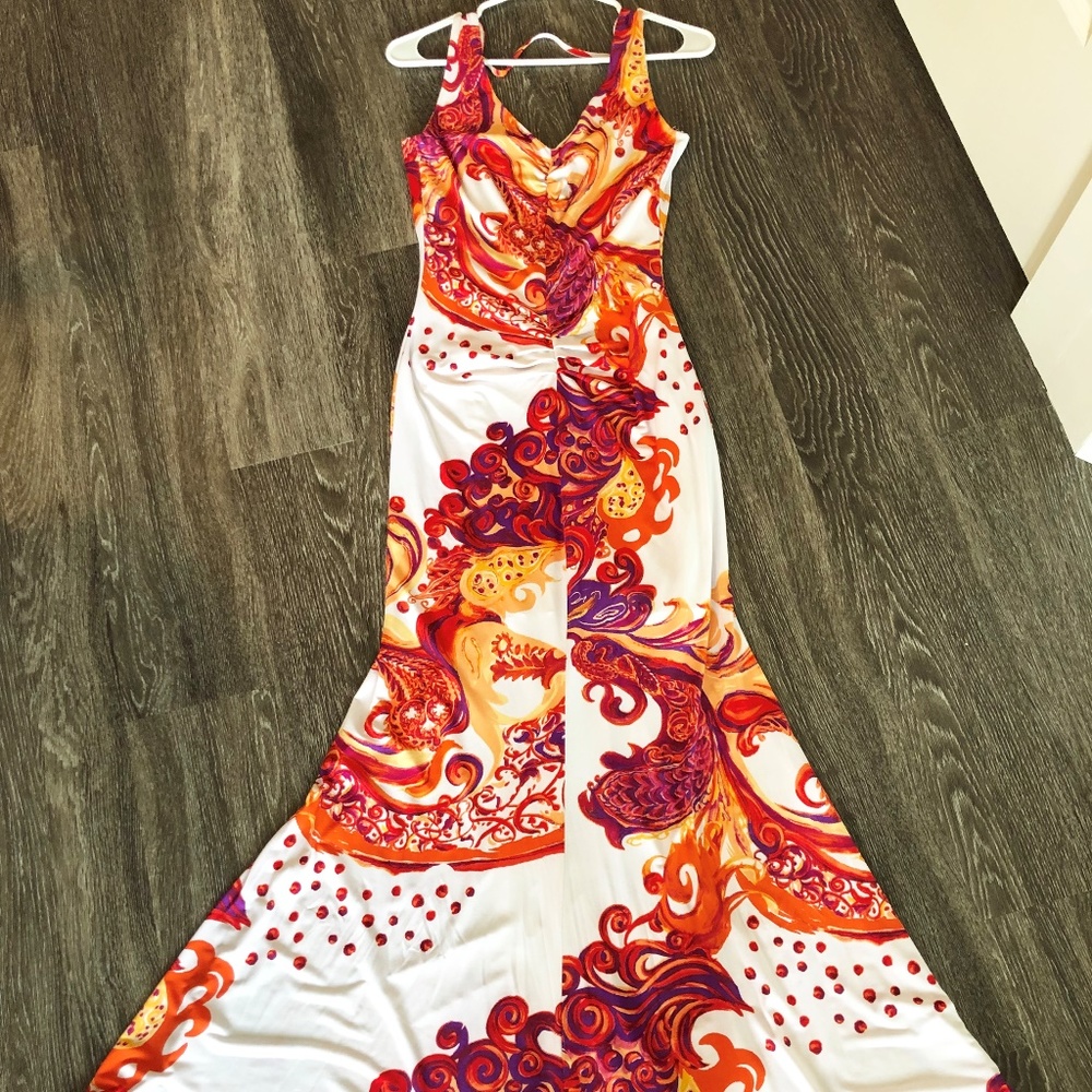 Vibrant Detailed Summer Gown